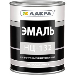 Эмаль быстросохнущая для внутренних и наружных работ Лакра НЦ-132 цвет серый 0,7 кг