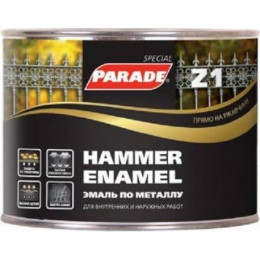 Эмаль по металлу гладкая Parade Z1 Hammer Enamel цвет RAL 9005 Черный 0,45 л