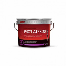 Краска интерьерная латексная полуматовая Parade Pro'latex Е20 База А 2,7 л