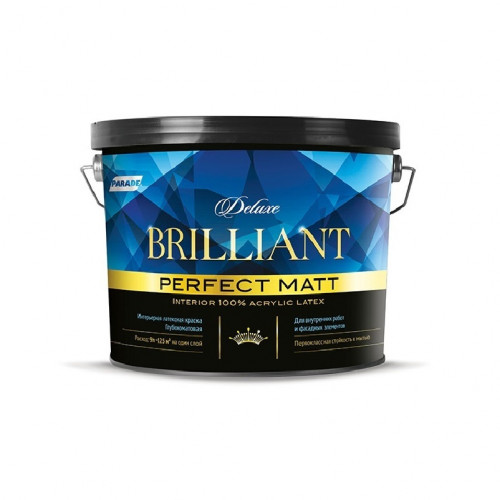 Краска интерьерная латексная Parade Deluxe Brilliant Perfect Matt цвет глубокоматовая База С 2,7 л