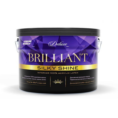 Краска интерьерная латексная Parade Deluxe Brilliant Silky Shine цвет шелковисто-матовый База C 2,7 л