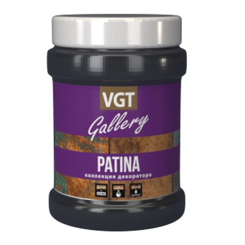Состав лессирующий матовый с эффектом чернения PATINA коллекция декора VGT Gallery 0,20 кг
