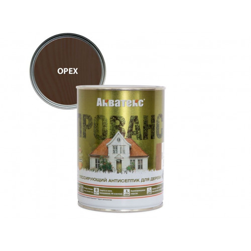 Лессирующий антисептик для дерева Акватекс «Прованс» цвет орех 0,75 л