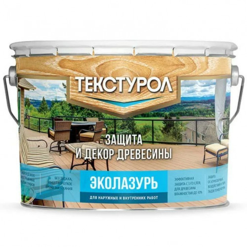 Экологичная лазурь для дерева Текстурол «Эколазурь» цвет дуб 10 л