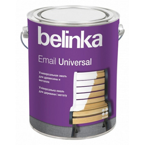 Эмаль универсальная глянцевая Belinka Email Universal B3 Бесцветная 2,7 л