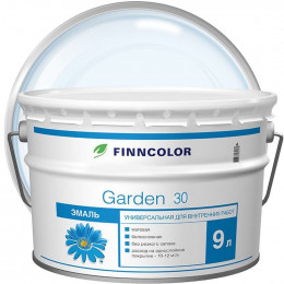 FINNCOLOR GARDEN 30 эмаль алкидная Универсальная полуматовая база C 9 л