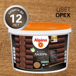 ALPINA Аква Лазурь для деревa орех 10 л
