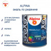 ALPINA Эмаль алкидно-уретановая по ржавчине 3 в 1 RAL 6002 зеленый 2,5 л