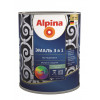 ALPINA Эмаль алкидно-уретановая по ржавчине 3 в 1 База 3 0,75 л