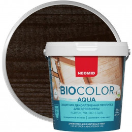 Пропитка для защиты древесины шелковисто-матовая Neomid Bio Color Aqua цвет венге 0,9 л
