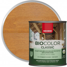 Пропитка для защиты древесины матовая Neomid Bio Color Classic цвет орегон 0,9 л