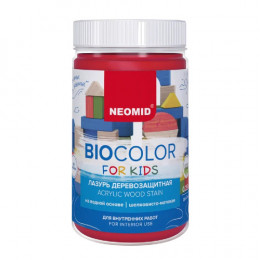 Лазурь для защиты древесины шелковисто-матовая Neomid Bio Color For Kids цвет красный 0,25 л