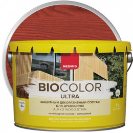 Пропитка для защиты древесины глянцевая Neomid Bio Color Ultra цвет махагон 9 л