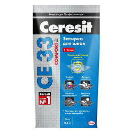 Затирка для узких швов до 6 мм Ceresit СЕ 33 Comfort 40 жасмин 5 кг