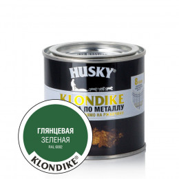 Гладкая антикоррозийная краска по металлу Husky Klondike цвет зеленый RAL 6002 250 мл