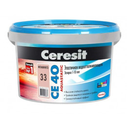 Затирка для швов до 10 мм водоотталкивающая Ceresit СЕ 40 Aquastatic 33 фламинго 2 кг