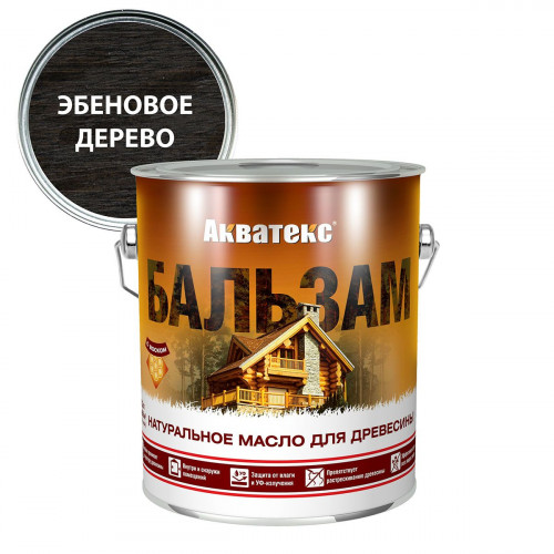 Масло для древесины Акватекс-Бальзам эбеновое дерево 2.2 л