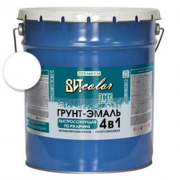 Грунт-эмаль по ржавчине белая быстросохнущая ВИТ color 18 кг