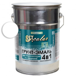 Грунт-эмаль по ржавчине белая быстросохнущая ВИТ color 4 кг