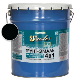 Грунт-эмаль по ржавчине черная быстросохнущая  ВИТ color 18 кг