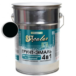 Грунт-эмаль по ржавчине черная быстросохнущая  ВИТ color 4 кг