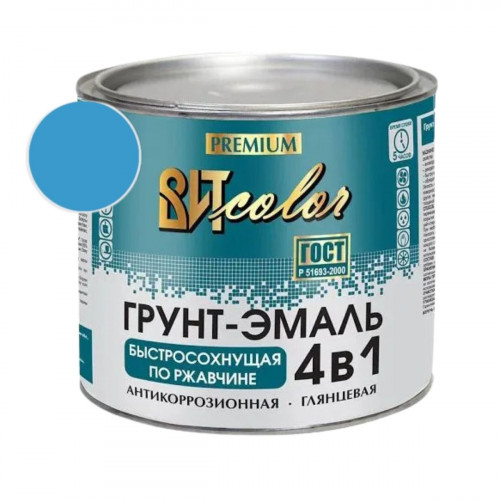 Грунт-эмаль по ржавчине голубая быстросохнущая ВИТ color 1.8 кг