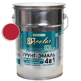 Грунт-эмаль по ржавчине красная быстросохнущая ВИТ color 4 кг