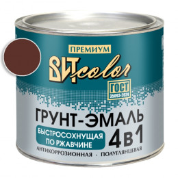 Грунт-эмаль по ржавчине шоколад быстросохнущая ВИТ color 1.8 кг