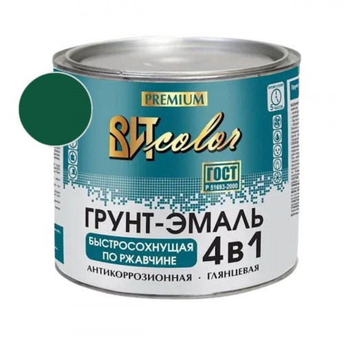 Грунт-эмаль по ржавчине зеленая быстросохнущая ВИТ color 1.8 кг