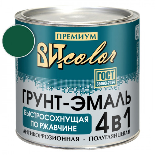 Грунт-эмаль по ржавчине зеленая быстросохнущая ВИТ color 2.5 кг