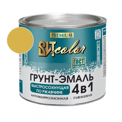 Грунт-эмаль по ржавчине желтая быстросохнущая ВИТ color 1.8 кг