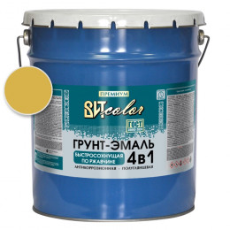 Грунт-эмаль по ржавчине желтая быстросохнущая ВИТ color 18 кг