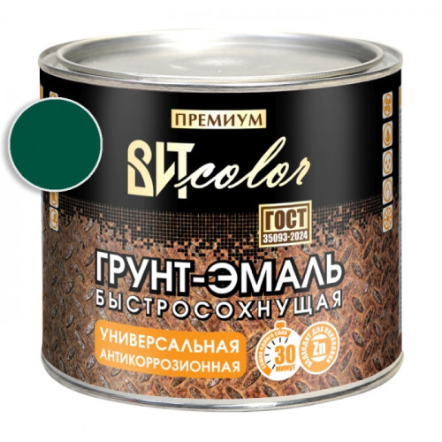 Грунт-эмаль быстросохнущая универсальная ВИТ color зеленый мох RAL 6005 1.8 кг