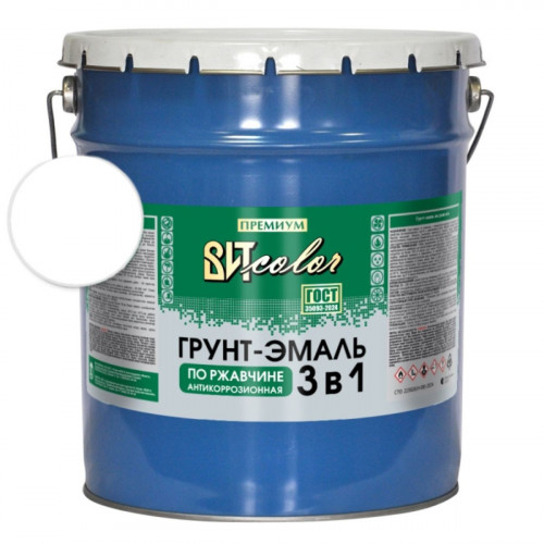 Грунт-эмаль по ржавчине 3 в 1 белая ВИТ color 20 кг