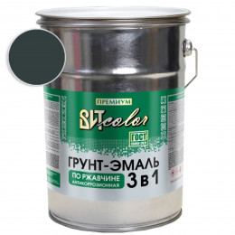 Грунт-эмаль по ржавчине 3 в 1 графитовый серый ВИТ color RAL 7024 5 кг