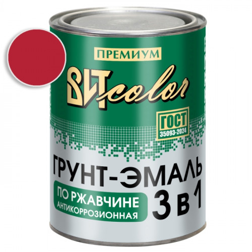 Грунт-эмаль по ржавчине 3 в 1 красная ВИТ color 0.8 кг