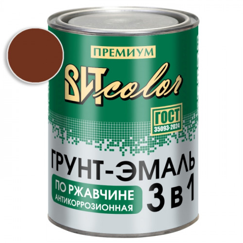 Грунт-эмаль по ржавчине 3 в 1 красно-коричневая ВИТ color 0.8 кг