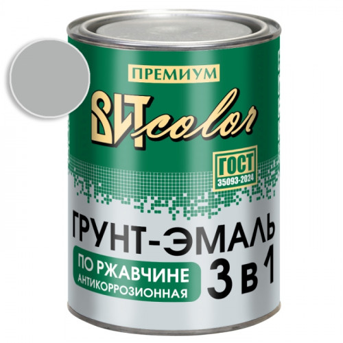 Грунт-эмаль по ржавчине 3 в 1 серая ВИТ color 0.8 кг