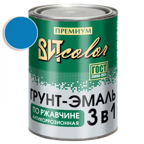 Грунт-эмаль по ржавчине 3 в 1 светло-голубая ВИТ color 0.8 кг