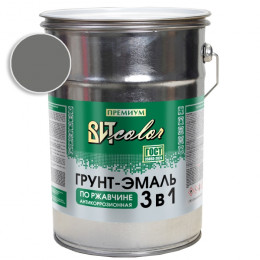 Грунт-эмаль по ржавчине 3 в 1 темно-серая  ВИТ color 5 кг