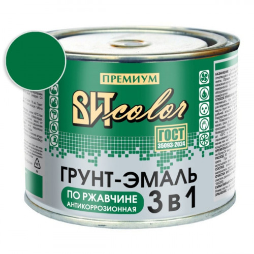 Грунт-эмаль по ржавчине 3 в 1 зеленая ВИТ color 0.4 кг