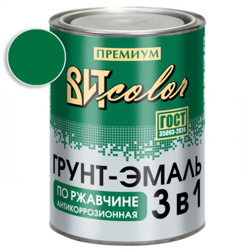 Грунт-эмаль по ржавчине 3 в 1 зеленая ВИТ color 0.8 кг