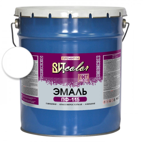 Эмаль белая ПФ 115 ГОСТ ВИТ color 20 кг