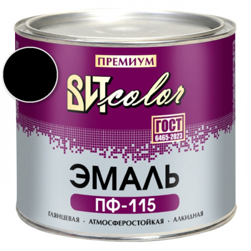 Эмаль черная ПФ 115 ГОСТ ВИТ color 1.8 кг