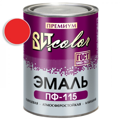 Эмаль красная ПФ 115 ГОСТ ВИТ color 0.8 кг