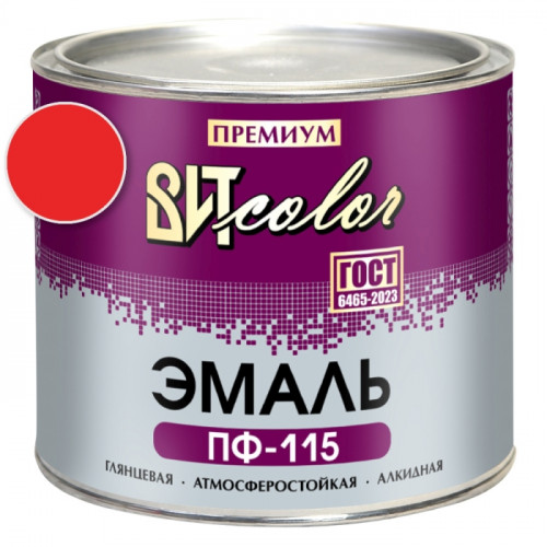 Эмаль красная ПФ 115 ГОСТ ВИТ color 1.8 кг