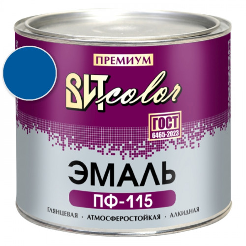 Эмаль синяя ПФ 115 ГОСТ ВИТ color 1.8 кг