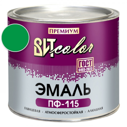 Эмаль зеленая ПФ 115 ГОСТ ВИТ color 1.8 кг