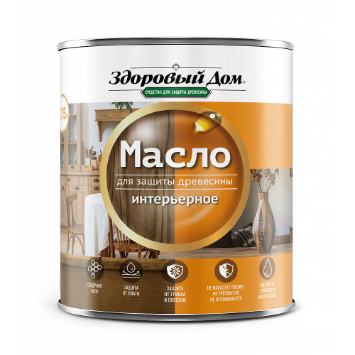 Масло интерьерное Здоровый Дом дуб 0.75 кг Л-С