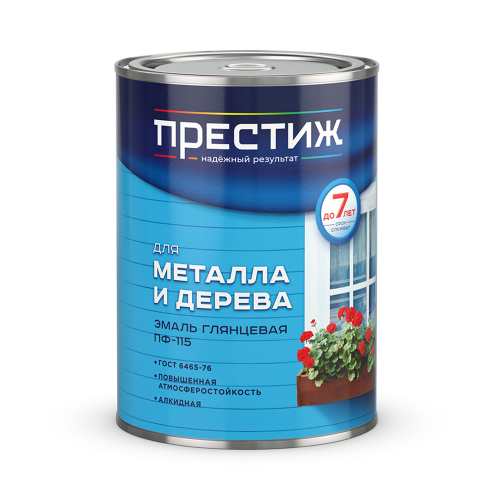 Эмаль ПФ-115 ПРЕСТИЖ цвет вишневый 0,9 л (1/14)